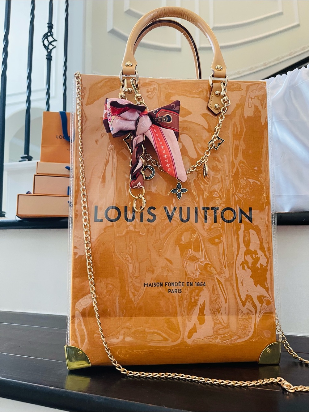 Louis Vuitton Signature PVC Medium Tall Shopping Trunk Tote Bag